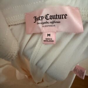 Juicy Couture White Women's Sleepwear Top with Pink Label